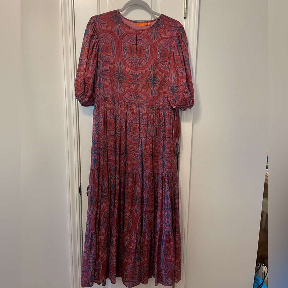 Oliphant Puff Sleeve Maxi, Monaco Rose